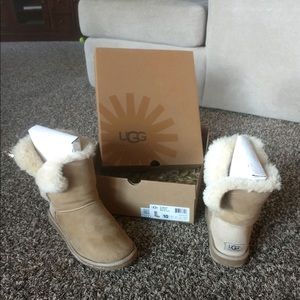 Sand UGG Bailey Button Boots